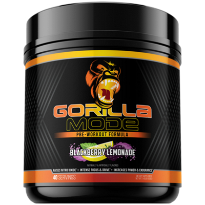 Gorilla Mode Pre-Workout Formula – Blackberry Lemonade (1.40 lbs./40 Servings)