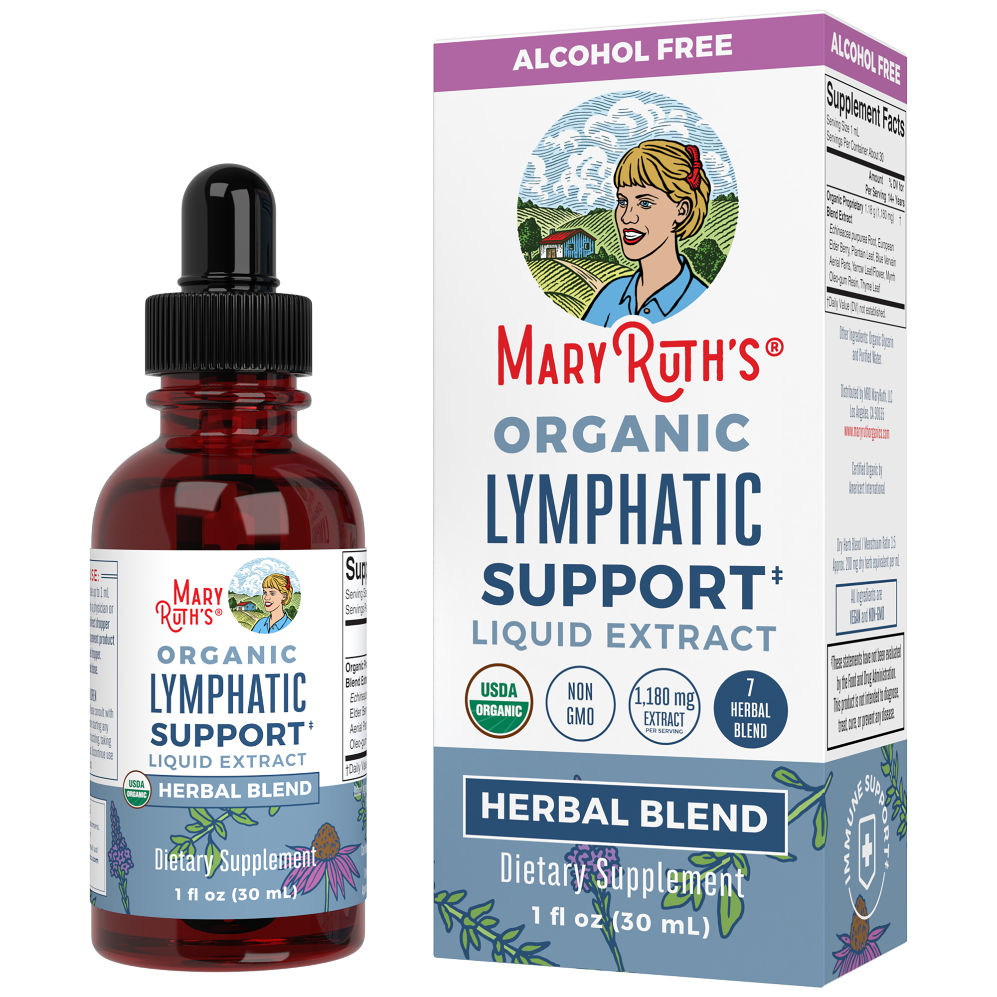 Organic Lymphatic Support Liquid Extract  Alcohol Free 1 Fl Oz