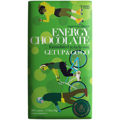 Energy Chocolate - Formulated to help you Get Up & Go Go - Espresso (12 Bars)
