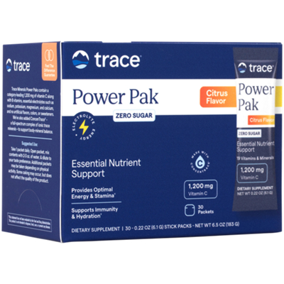 PowerPak Electrolytes for Energy, Immunity & Hydration - 1,200MG of Vitamin C - Citrus (30 Single Serving Packets)