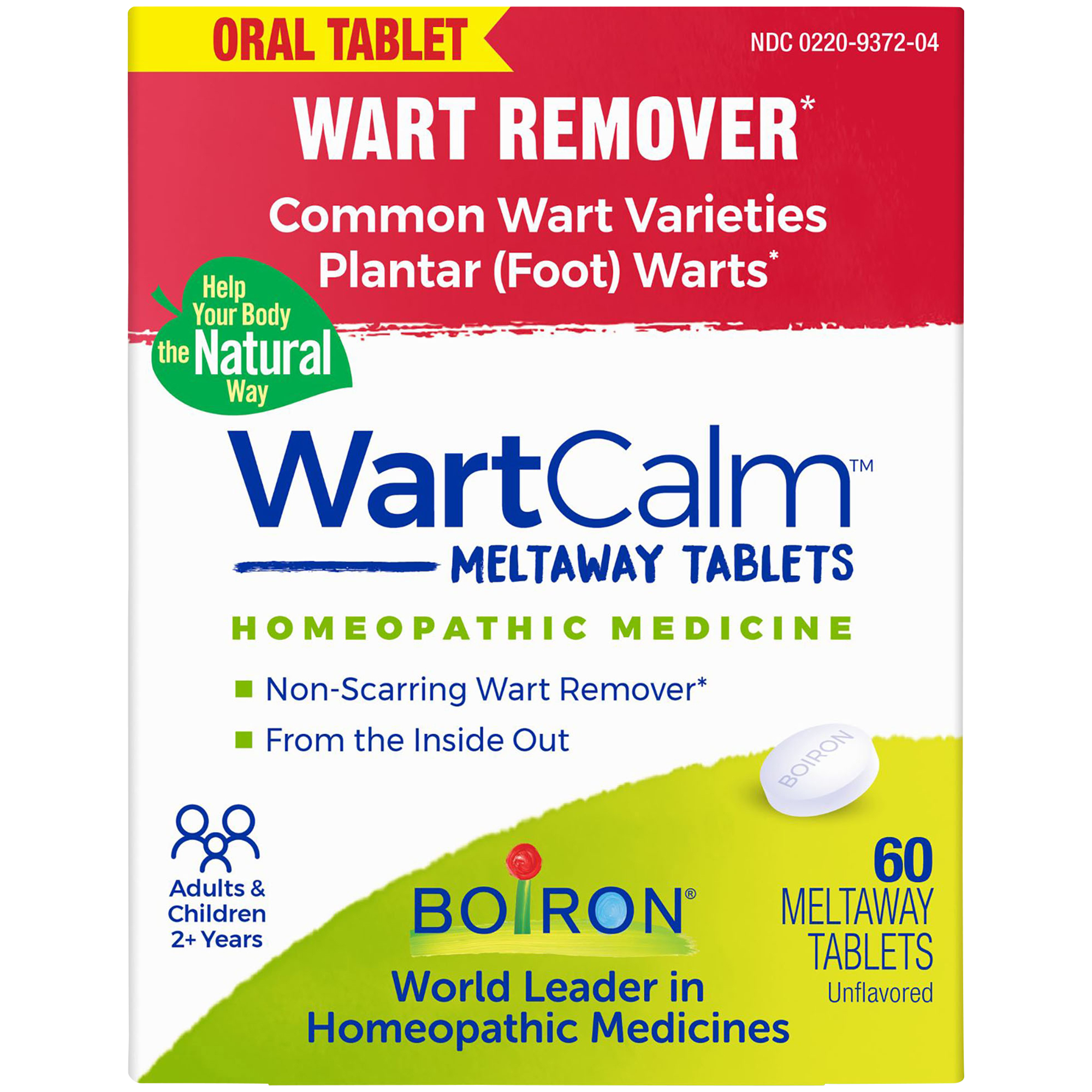 Wart Calm  Homeopathic Medicine for NonScarring Wart Remover 60 Tablets
