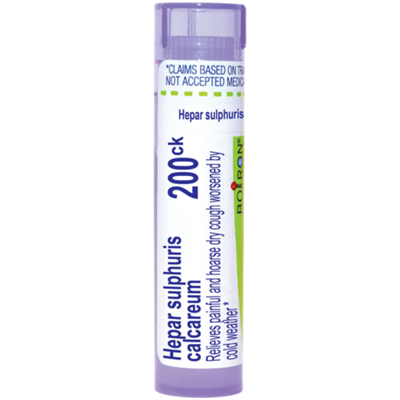 Hepar sulphuris calcareum - Homeopathic Relief of Dry Cough - 200CK (80 Pellets)