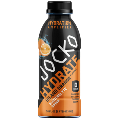 Jocko Hydrate – Hydration Amplifier Electrolyte Drink - Island Orange (16 fl. oz./12 Drinks) 