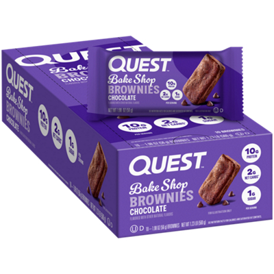 Quest Bake Shop Brownies - 10g Protein - Chocolate (10 Servings)