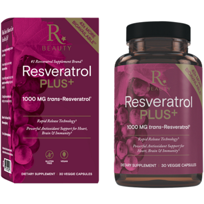 Resveratrol Plus+ with 1,000MG Trans-Resveratrol - Antioxidant Support (30 Capsules)