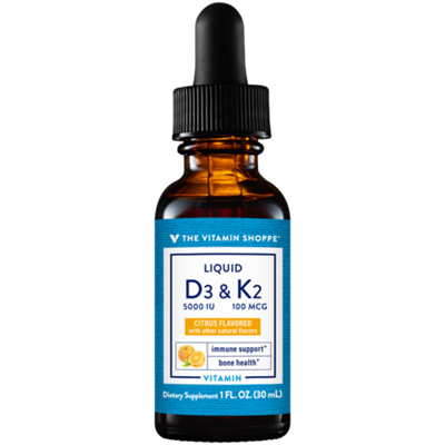 Liquid Vitamin D3 & K2 – Bone Health & Immune Support – Citrus (1 fl. oz.)
