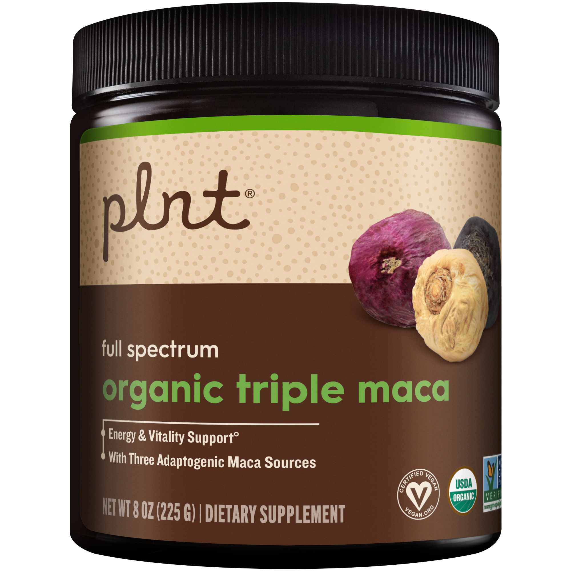 Organic Triple Maca Powder  Energy and Vitality Support 8 oz