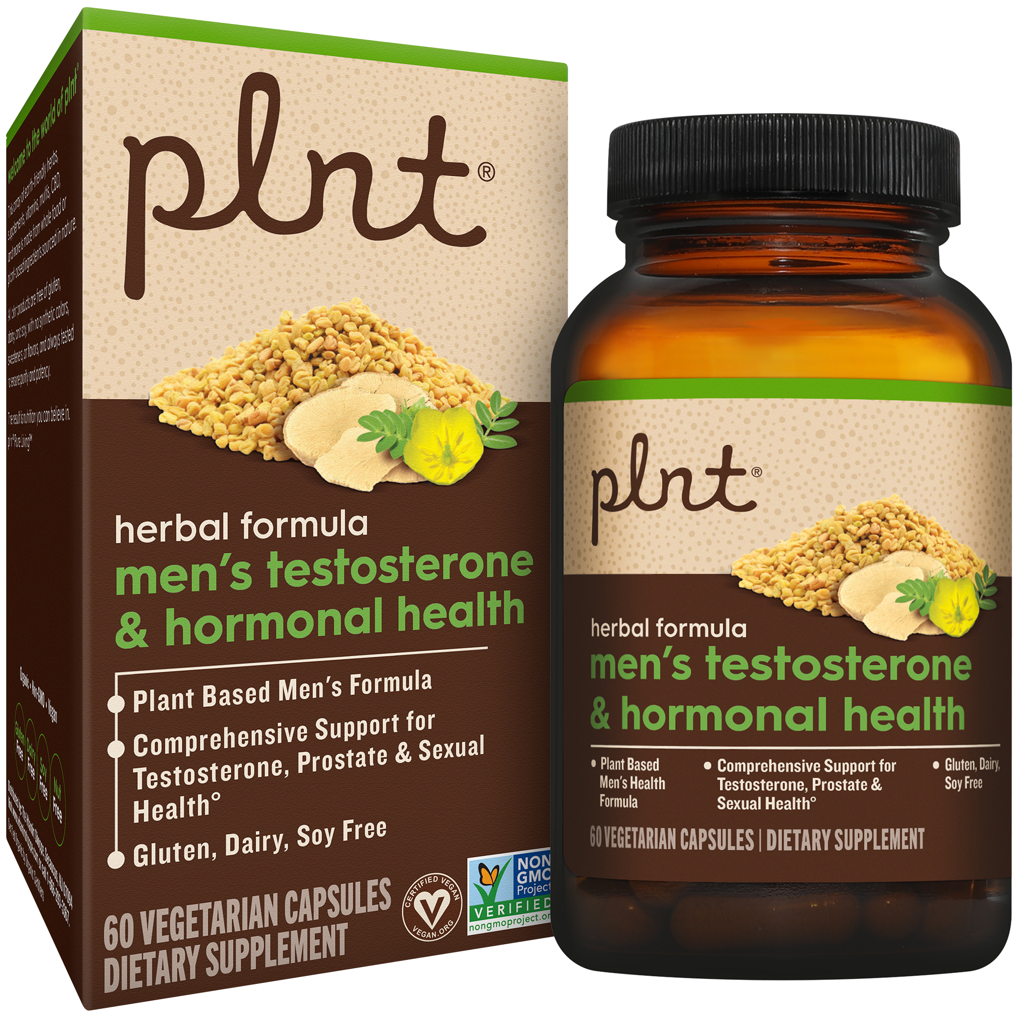 Mens Testosterone  Hormonal Health  Herbal Formula for Testosterone Hormone  Sexual Health Support 60 Capsules