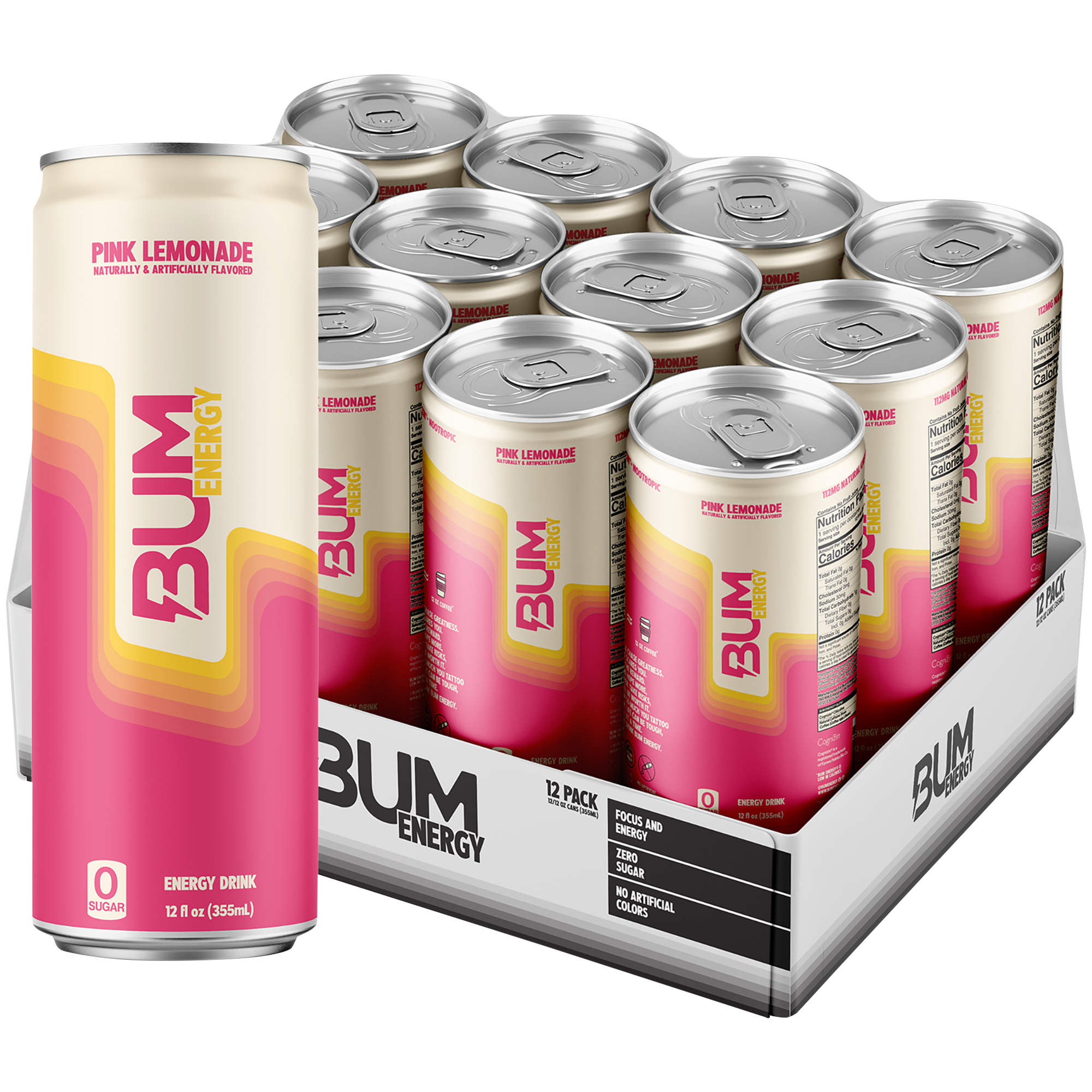Energy Drink  Pink Lemonade 12 Drinks 12 Fl Oz Each