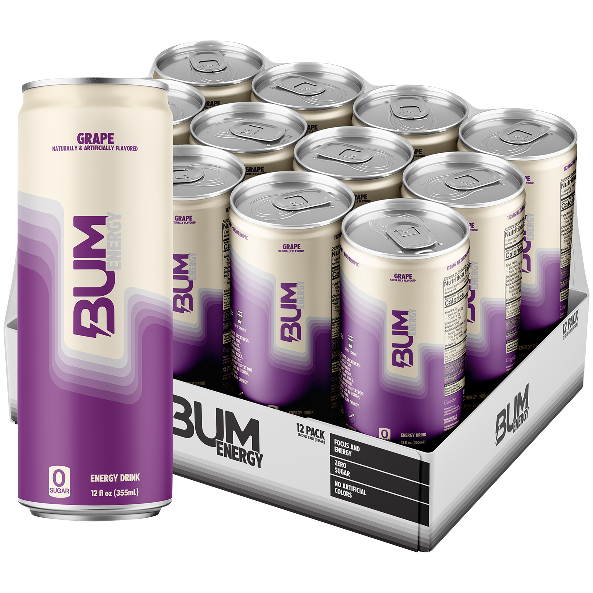 Energy Drink  Grape 12 Drinks 12 Fl Oz Each