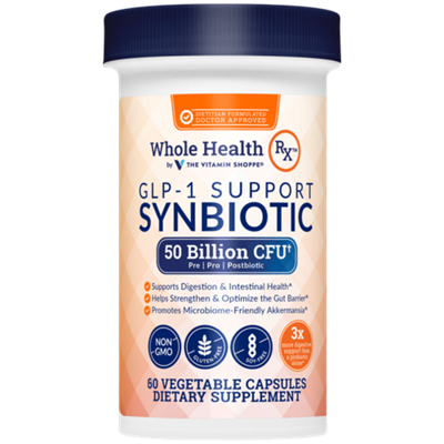 wellaray glp-1 probiotic Whole Health RX GLP-1 Support Fiber 50 Billion CFUs Synbiotic Probiotic Capsules (60 ct)