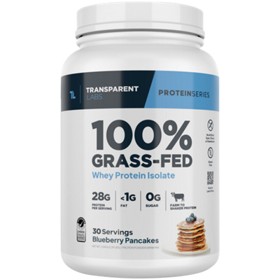 100% Grass-Fed Whey Protein Isolate Powder – Blueberry Pancakes (2.29 lbs./30 Servings)