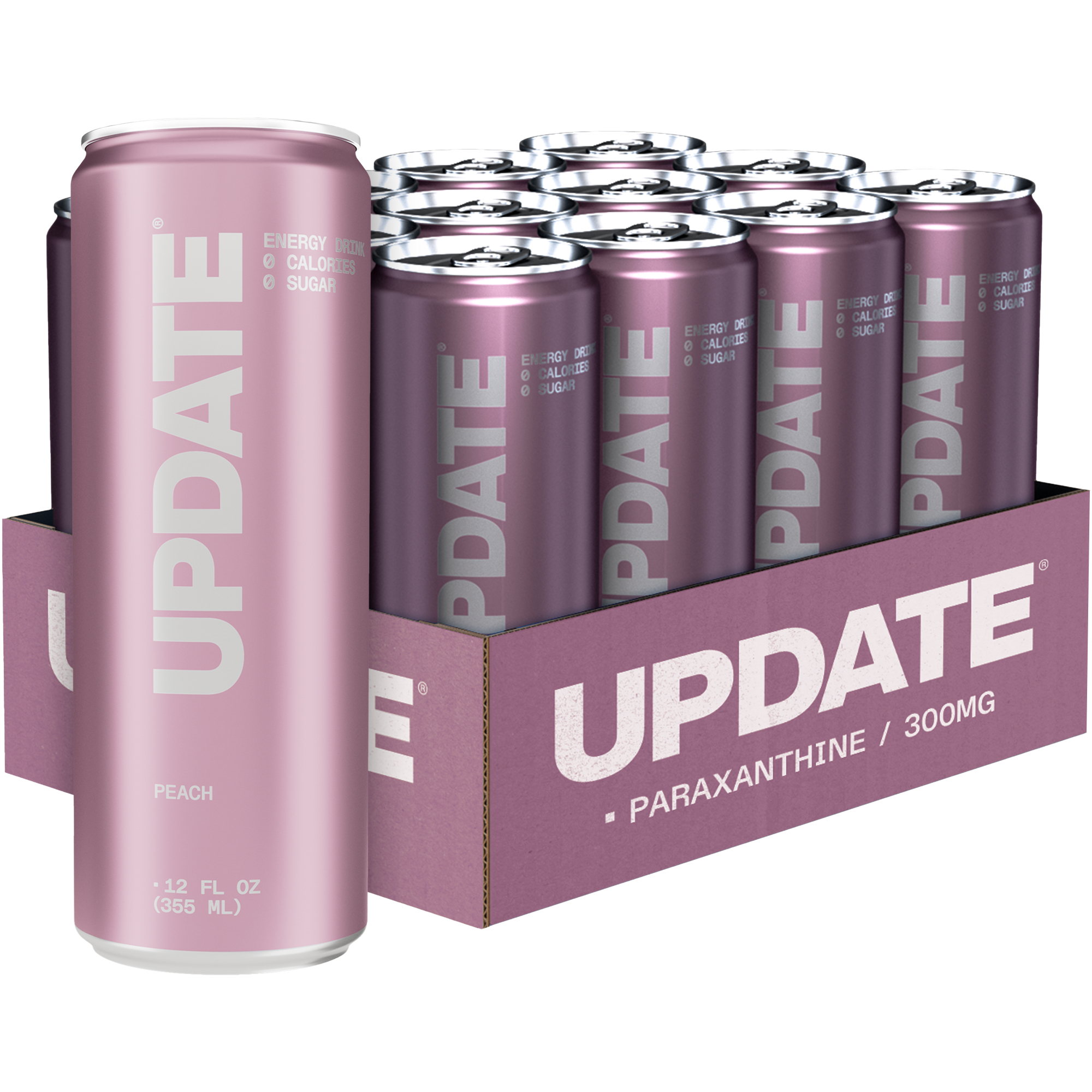 Energy Drink  Peach 12 Drinks 12 Fl Oz Each
