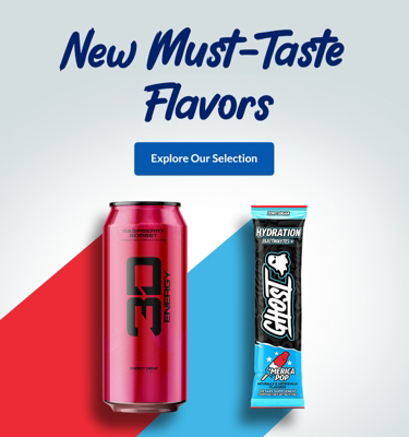 One 3D Energy drink and two Ghost Hydration items
