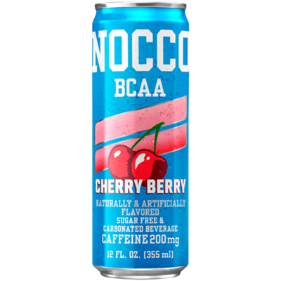 BCAA Sugar Free and Carbonated Beverage - Cherry Berry (12 Drinks, 12 Fl. Oz. Each)