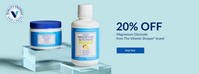 Two The Vitamin Shoppe brand magnesium items