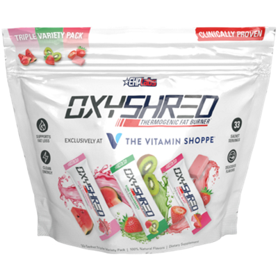 OxyShred Triple Variety Stick Packs - Thermogenic Fat Burner (33 Single Serving Packets)