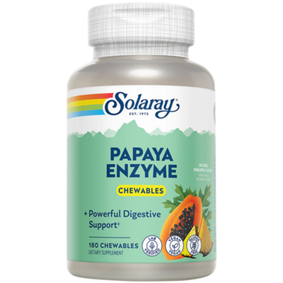Papaya Enzyme Chewables for Digestive Support - Pineapple (180 Chewables)