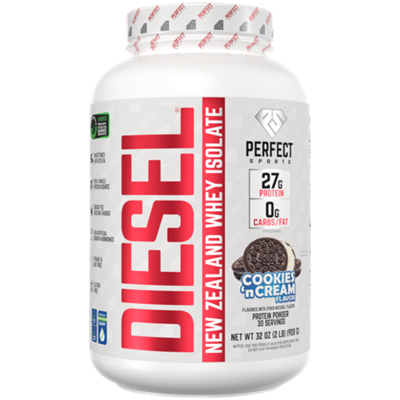 DIESEL Grass-Fed Whey Isolate Protein Powder - Cookies 'n Cream (2 Lb. / 30 Servings)