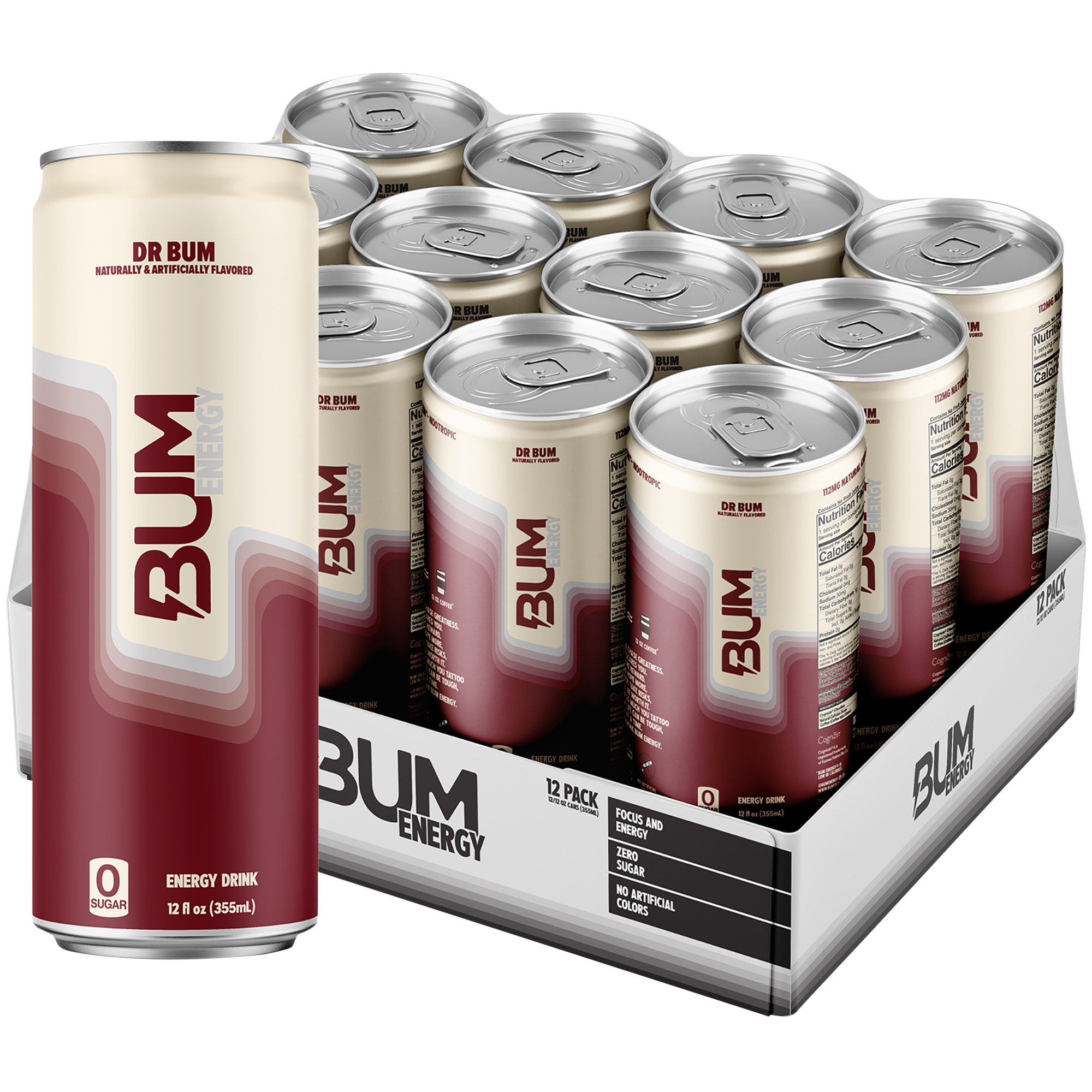 Energy Drink  Dr Bum 12 Drinks 12 Fl Oz Each