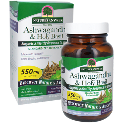 Ashwagandha & Holy Basil for Stress Support - 550MG per Serving (60 Capsules)