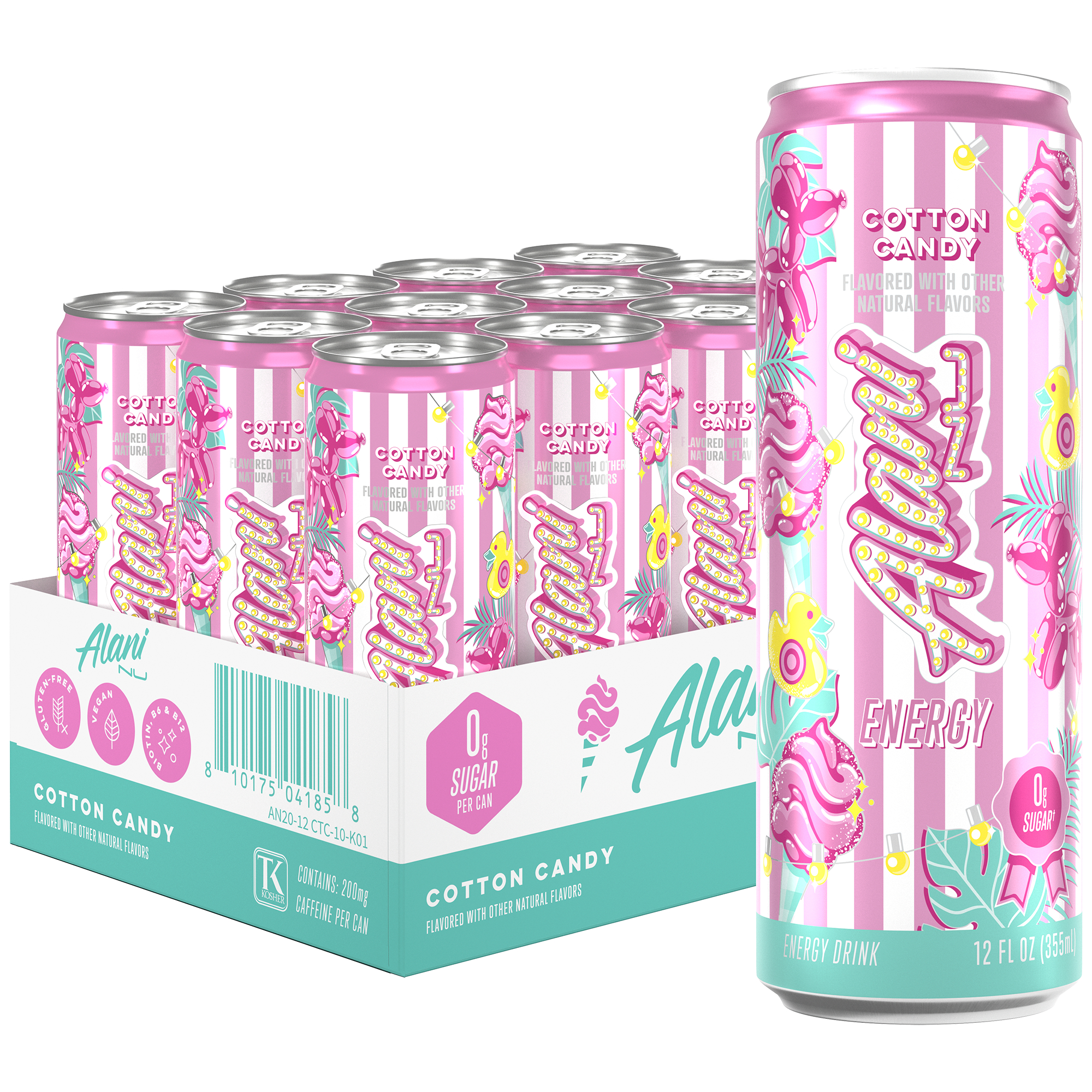 Energy Drink  Cotton Candy 12 Drinks 12 Fl Oz Each