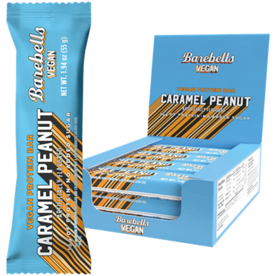 Vegan Protein Bar - 15g Protein - Caramel Peanut (12 Bars)