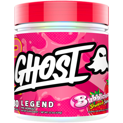 GHOST Legend V4 Pre-Workout - Bubblicious Strawberry Splash (22.2 Oz. / 30 Servings)