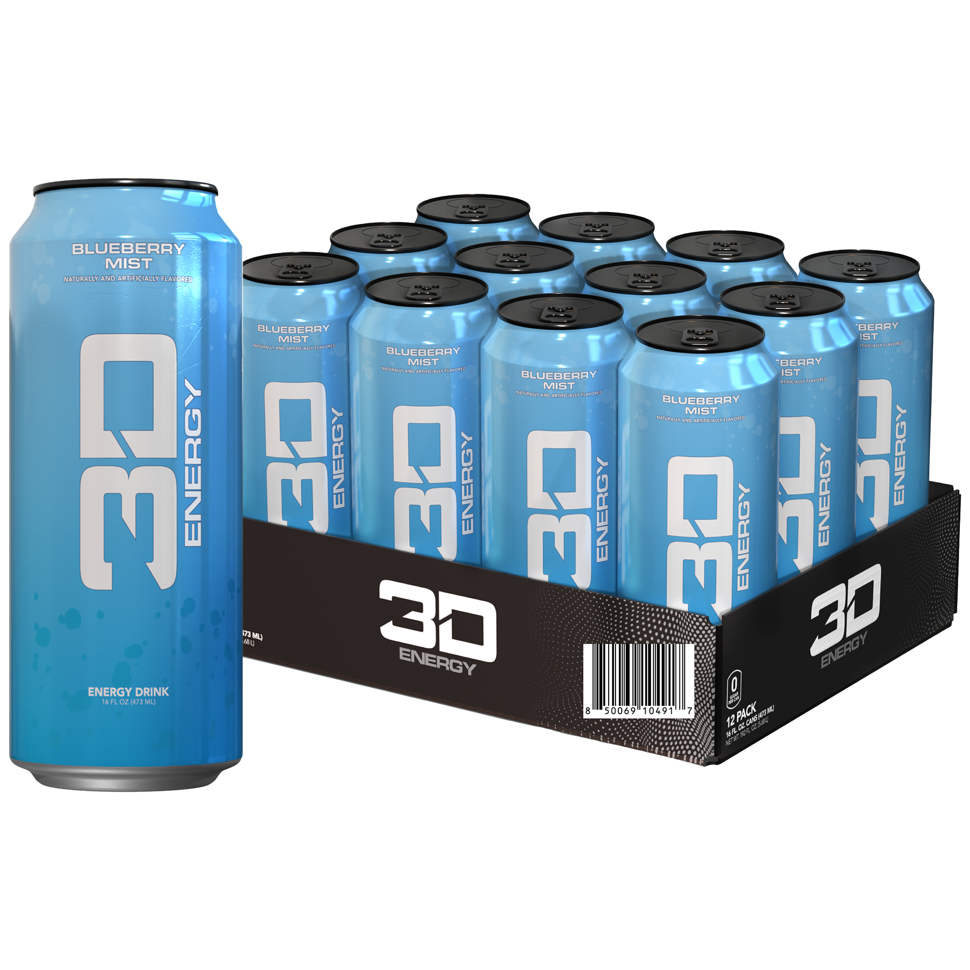 Energy Drink  Blueberry Mist 12 Drinks16 Fl Oz Each