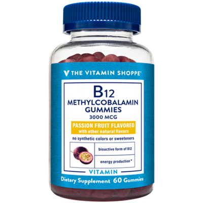 B12 Methylcobalamin Gummies - 3000 mcg - Passion Fruit (60 Gummies)