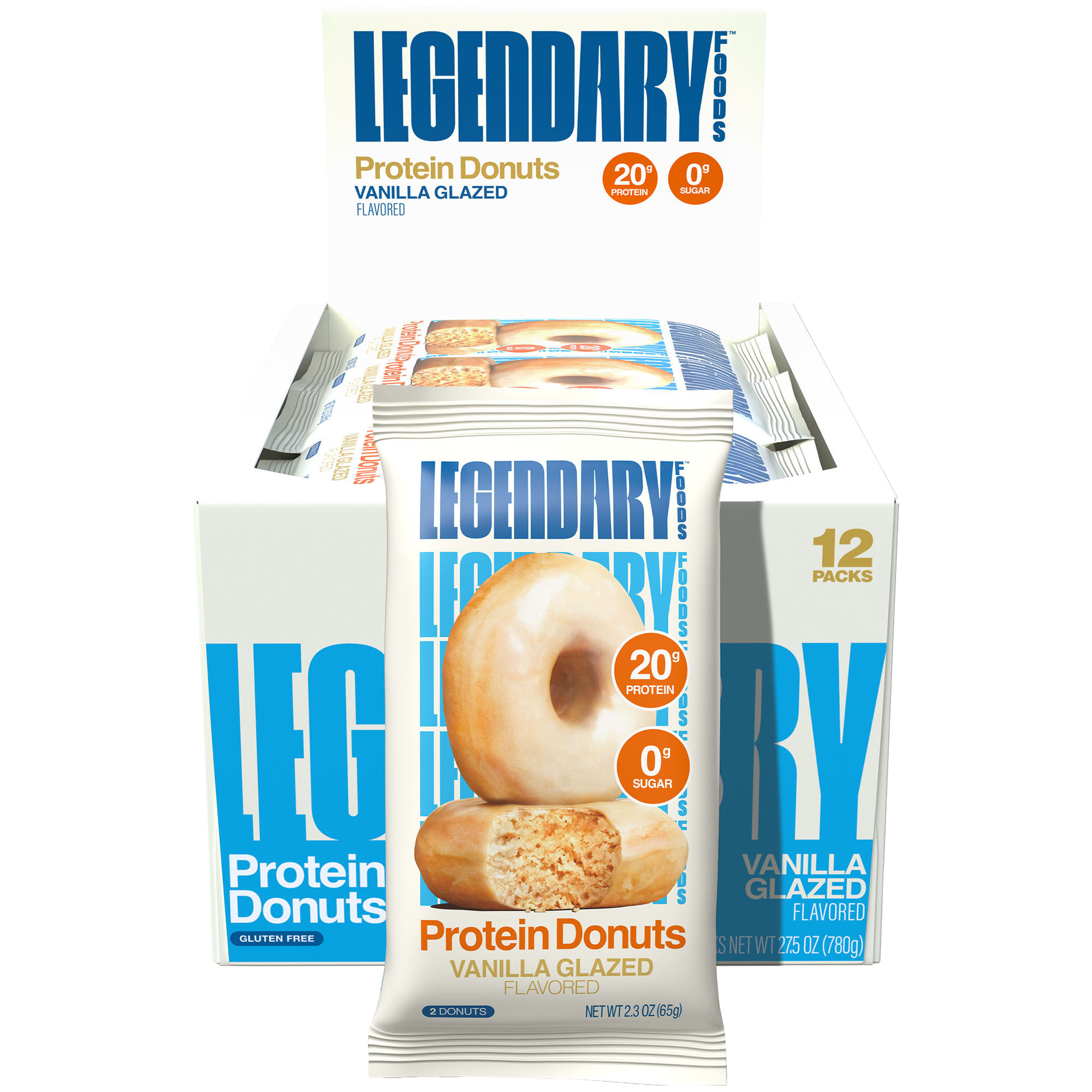 Protein Donuts  12g Protein  Vanilla Glaze  12 Donuts