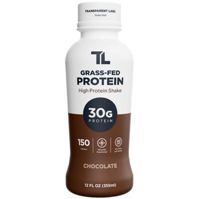 Grass Fed Protein Shake - 30g Protein - Chocolate (12 Fl Oz./12 Pack)