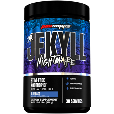 Dr Jekyll Nightmare Stim-Free Nootropic Pre-Workout - Blue Razz (1