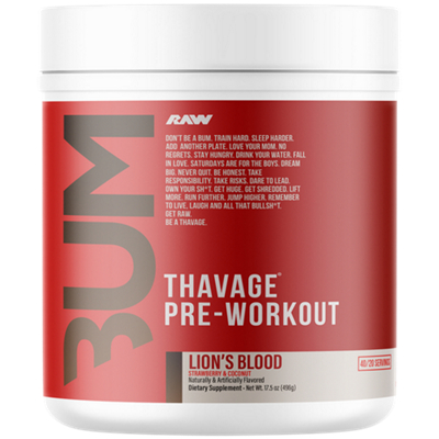 CBUM Series Thavage Pre-Workout Powder - Lion's Blood Strawberry & Coconut (17.5 Oz. / 40 Servings)