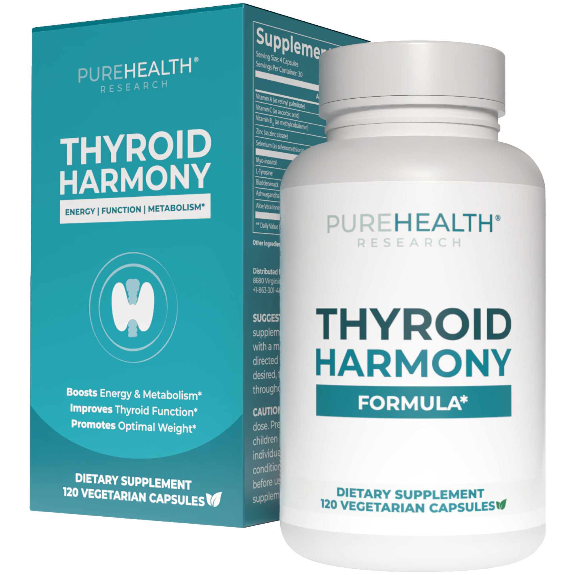 Thyroid Harmony Formula for Energy  Metabolism Support 120 Capsules