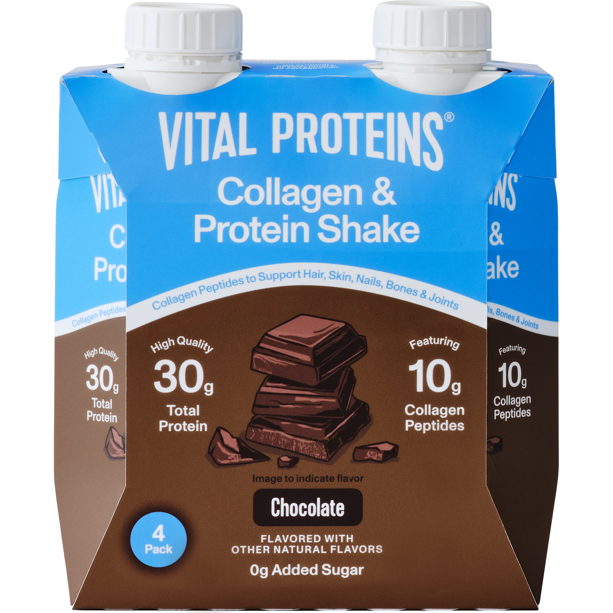 Collagen  Protein Shake  30g Protein  Chocolate 11 Fl Oz  4 Drinks