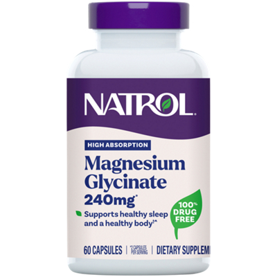 Magnesium Glycinate - 240 mg - Supports Healthy Sleep (60 Capsules)