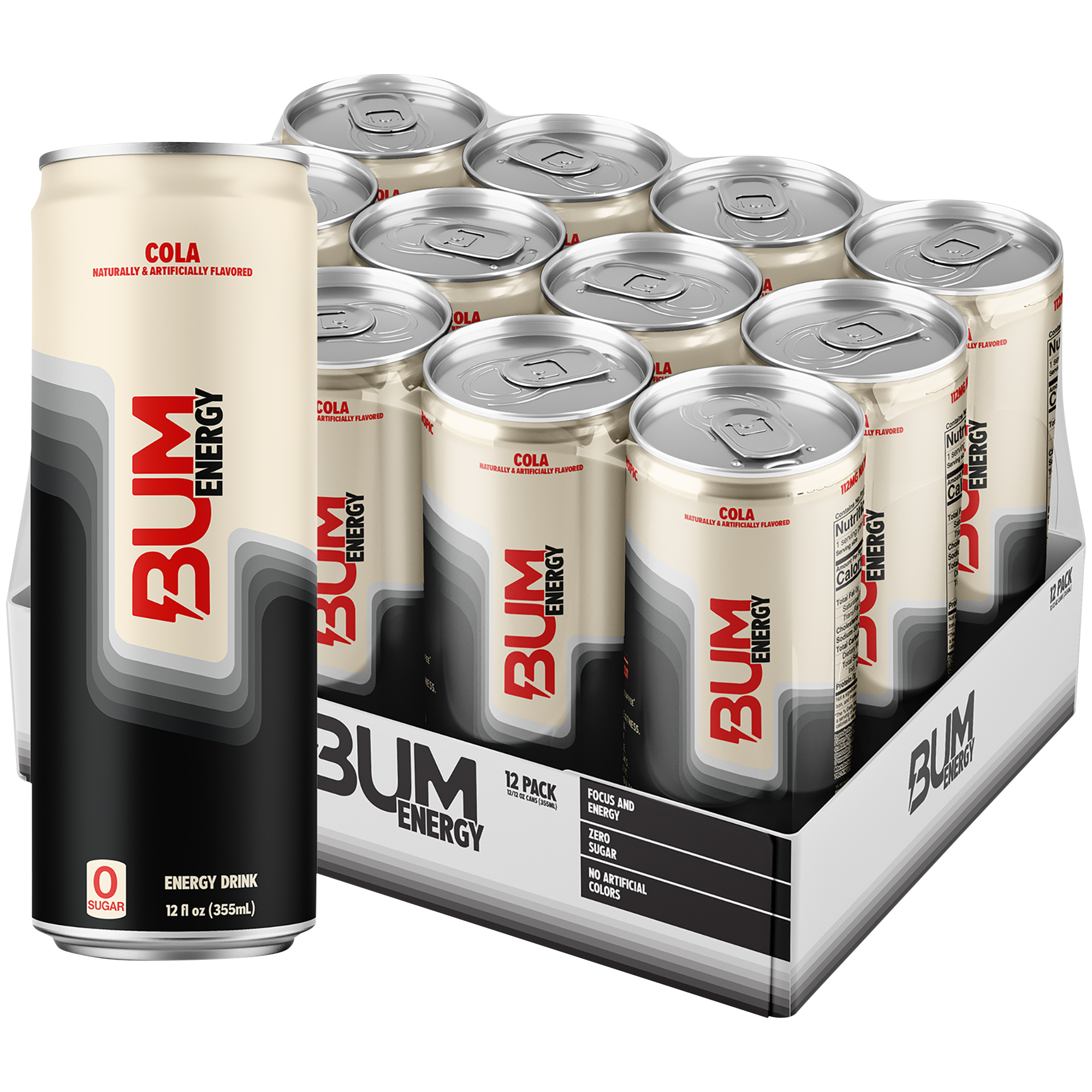 Energy Drink  Cola 12 Drinks 12 Fl Oz Each