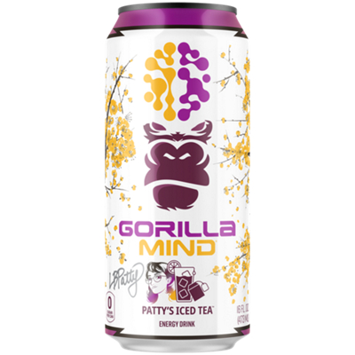Gorilla Mind Energy Drink – Patty's Iced Tea (12 Drinks, 16 fl. oz. Each)
