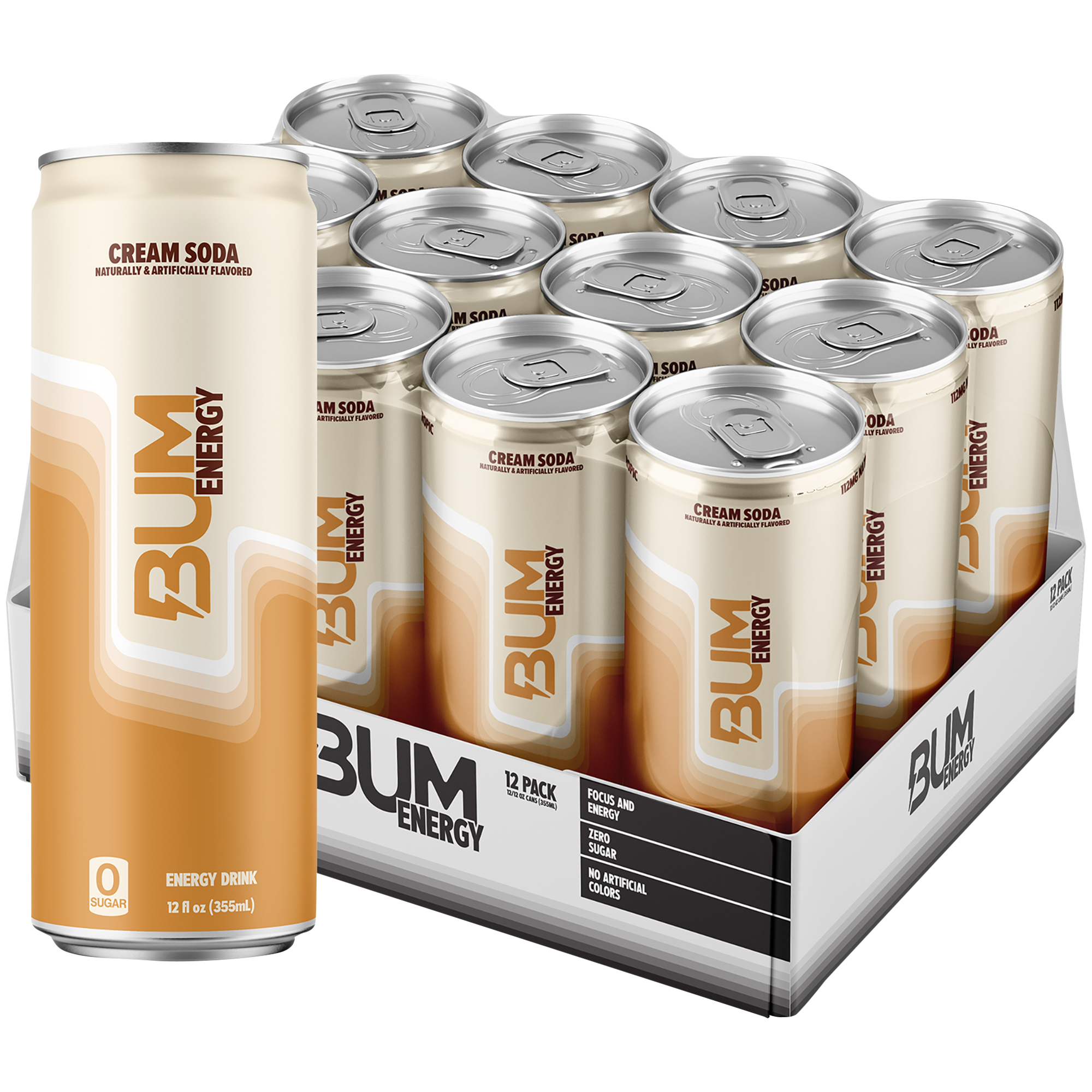 Energy Drink  Cream Soda 12 Drinks 12 Fl Oz Each