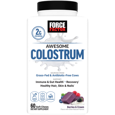 Awesome Colostrum - Immune & Gut Health - Hair, Skin & Nails - Berries & Cream (60 Soft Chews)