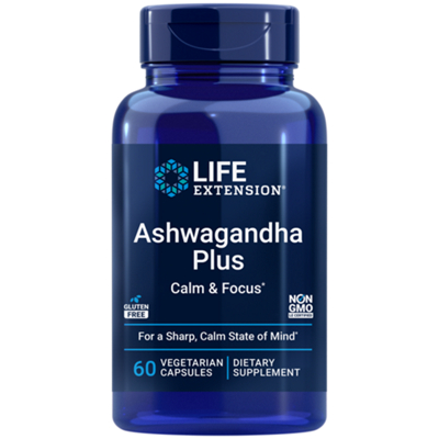 Ashwagandha Plus - Calm & Focus - For a Sharp, Calm State of Mind (60 Vegetarian Capsules)