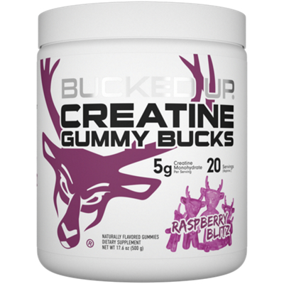 Creatine Gummy Bucks - 5g Creatine Monohydrate - Raspberry Blitz (20 Gummies)