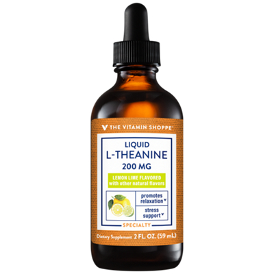 L-Theanine 200 MG - Supports Relaxation, Mental Clarity & Balanced Mood - Lemon Lime (1 fl oz.)