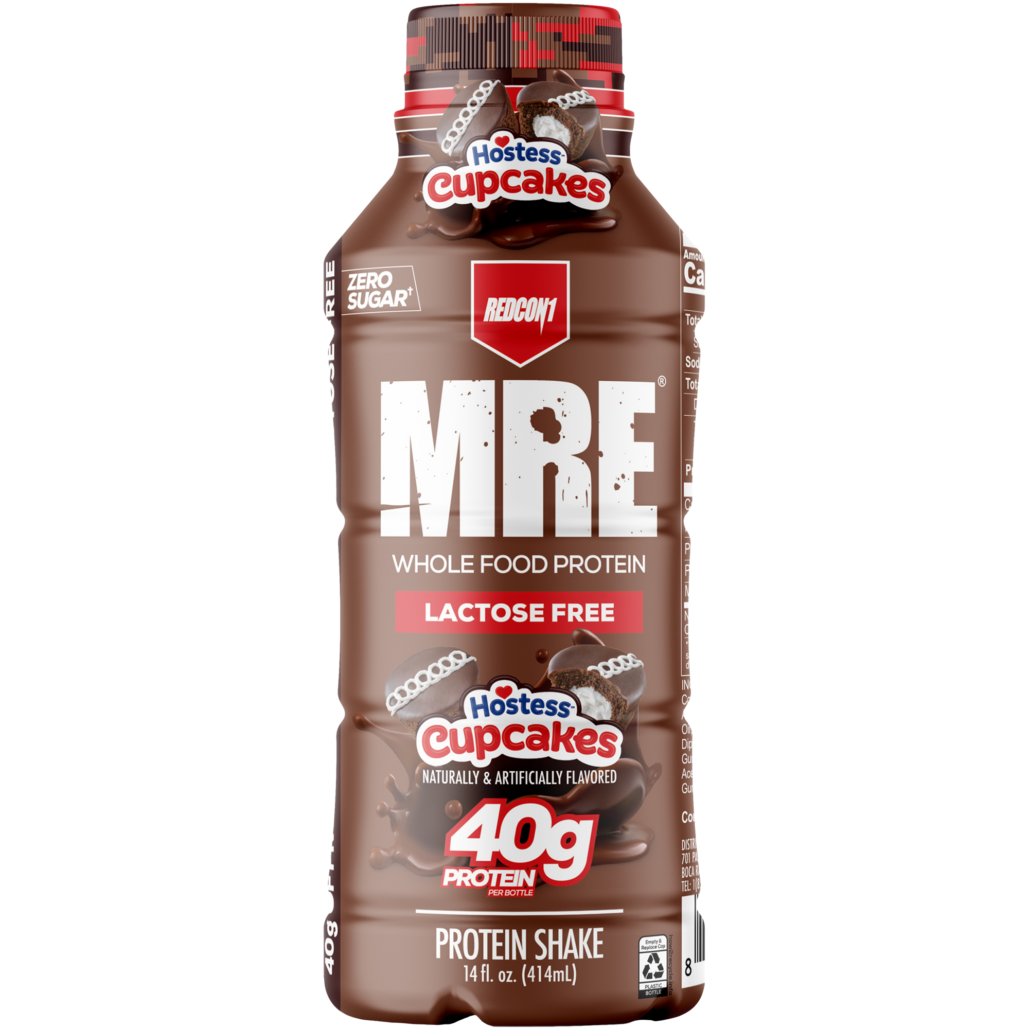 MRE Protein Shake  40g Protein  Hostess Cupcake 14 Fl Oz  12 Drinks
