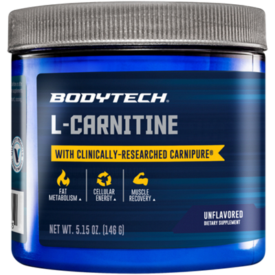 L-Carnitine Powder with Carnipure - Supports Fat Metabolism - Unflavored (120 Servings)