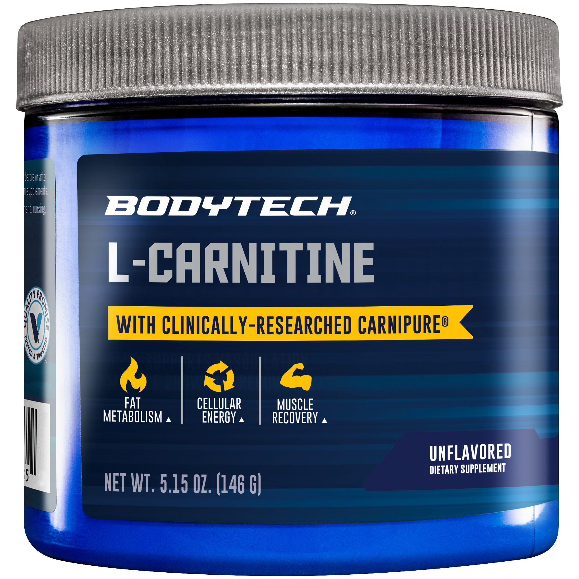 LCarnitine Powder with Carnipure  Supports Fat Metabolism  Unflavored 120 Servings