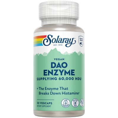 DAO Enzyme (Diamine Oxidase) with 60,000 HDU Histamine Degradation Units per Serving (30 Vegetarian Capsules)