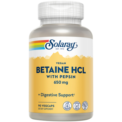 Betaine HCL with Pepsin  + Digestive Support (90 Vegetarian Capsules)