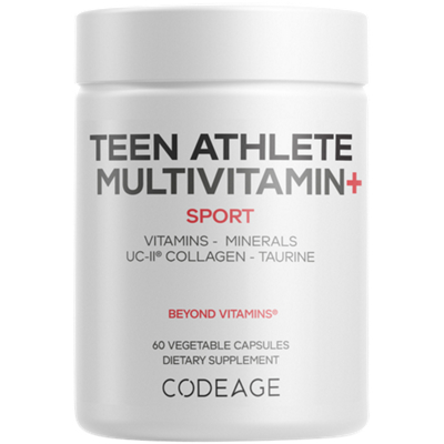 Teen Athlete Multivitamin+ Sport - Vitamins, Minerals, Collagen, Taurine (60 Vegetable Capsules)